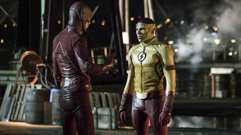 Poor Wally got to be Flashpoint’s Flash for all of about five minutes, then Barry showed up, demoted him to Kid Flash, and then was responsible for him getting critically wounded and maybe losing his powers. NICE ONE, BARRY.